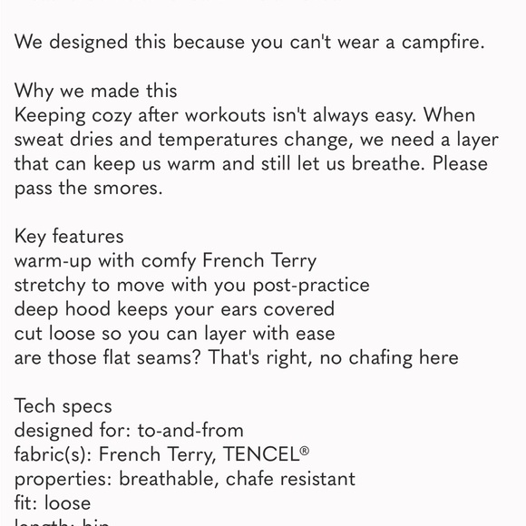 19-20”PTP Lululemon cream hoodie yoga Pull Me Over heathered - Picture 3 of 7